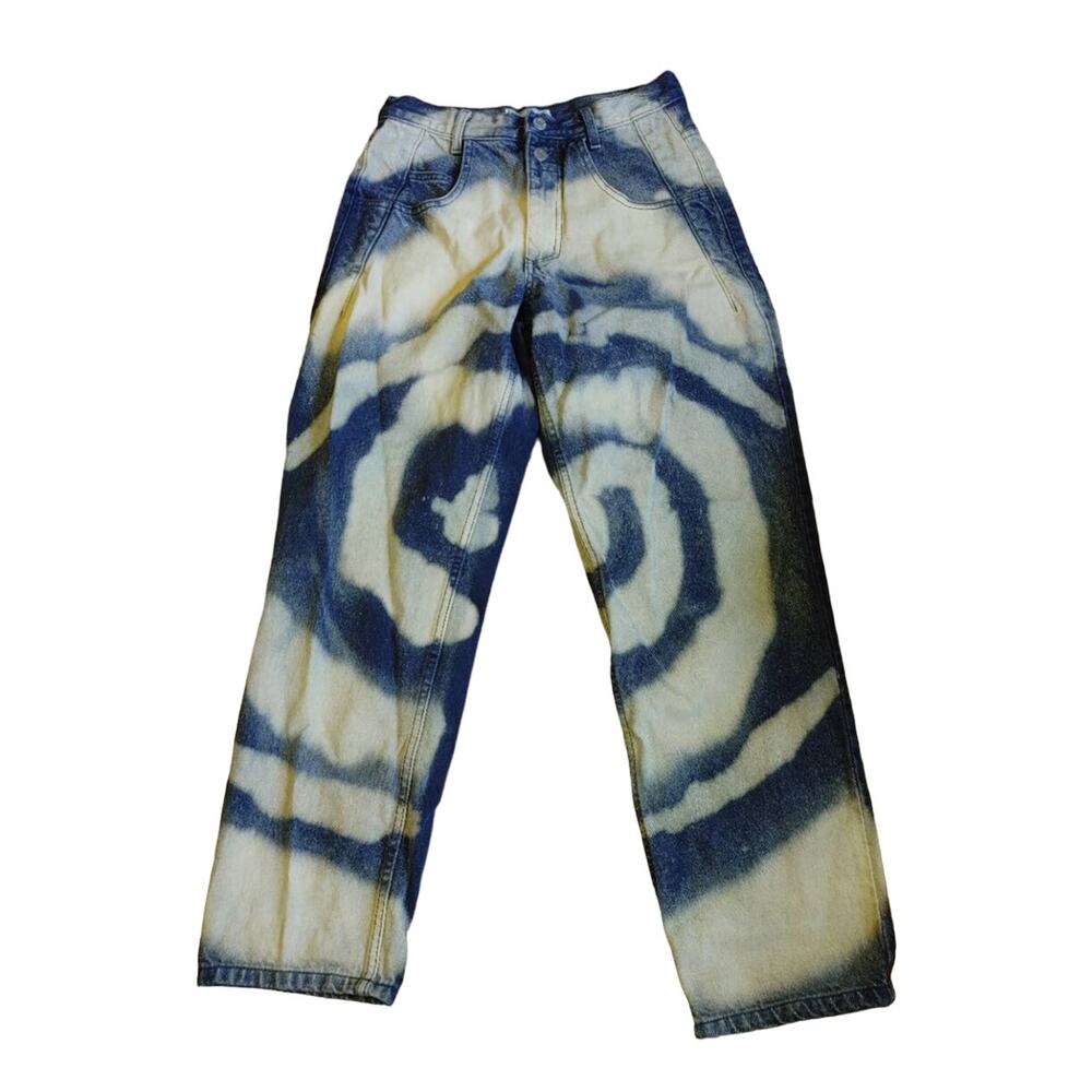Vintage Guess Womens Jeans High Waist 29x30 Tie Dye Triangle 90s